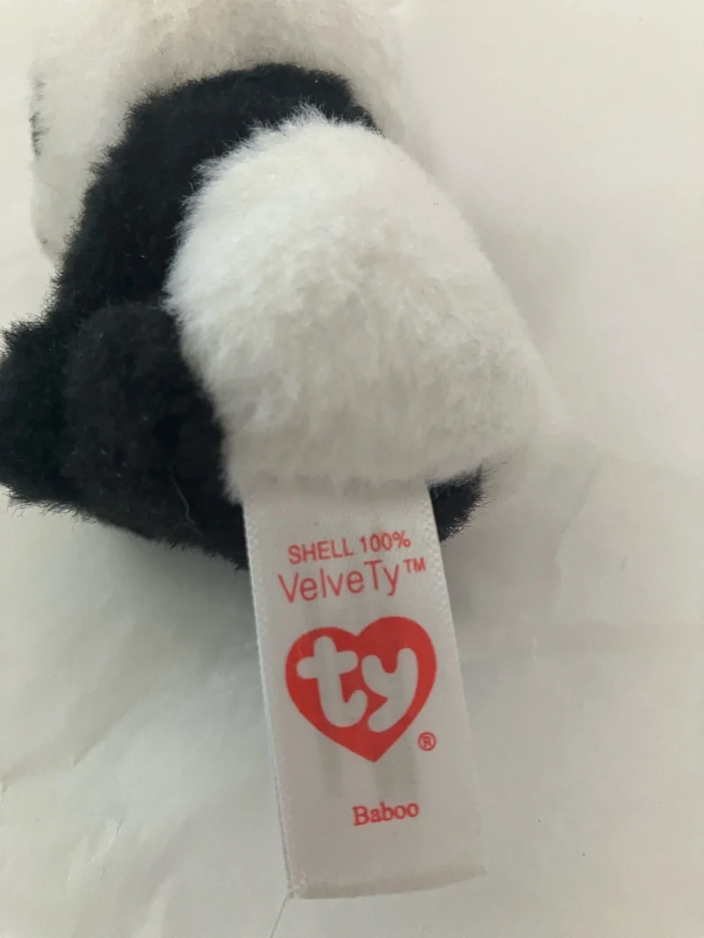 Ty Plush Panda Bag Charm - White and Black with Blue Eyes - Picture 2 of 5